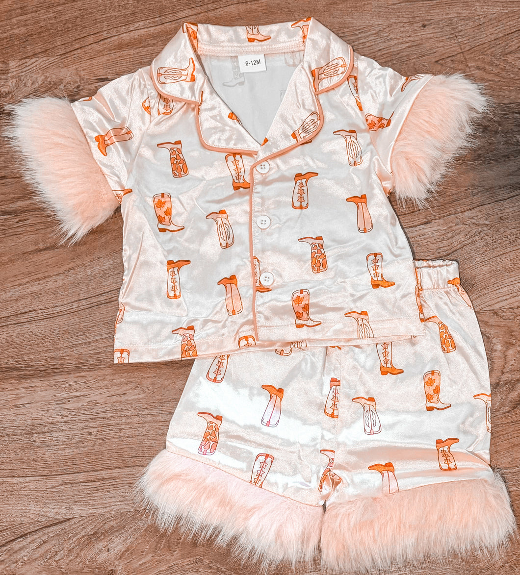 Cowgirl Boot Silk PJs