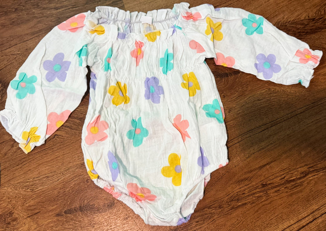 Floral Linen Romper