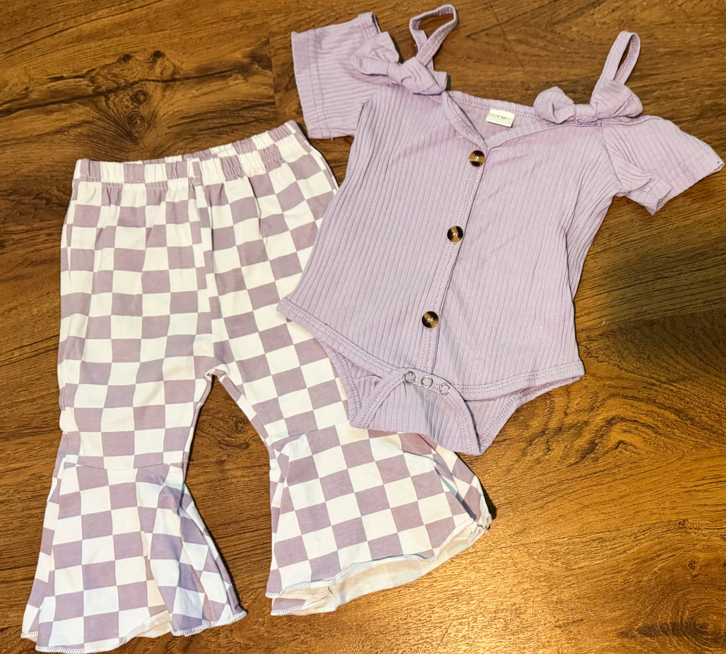 Purple Checkered Bell Set
