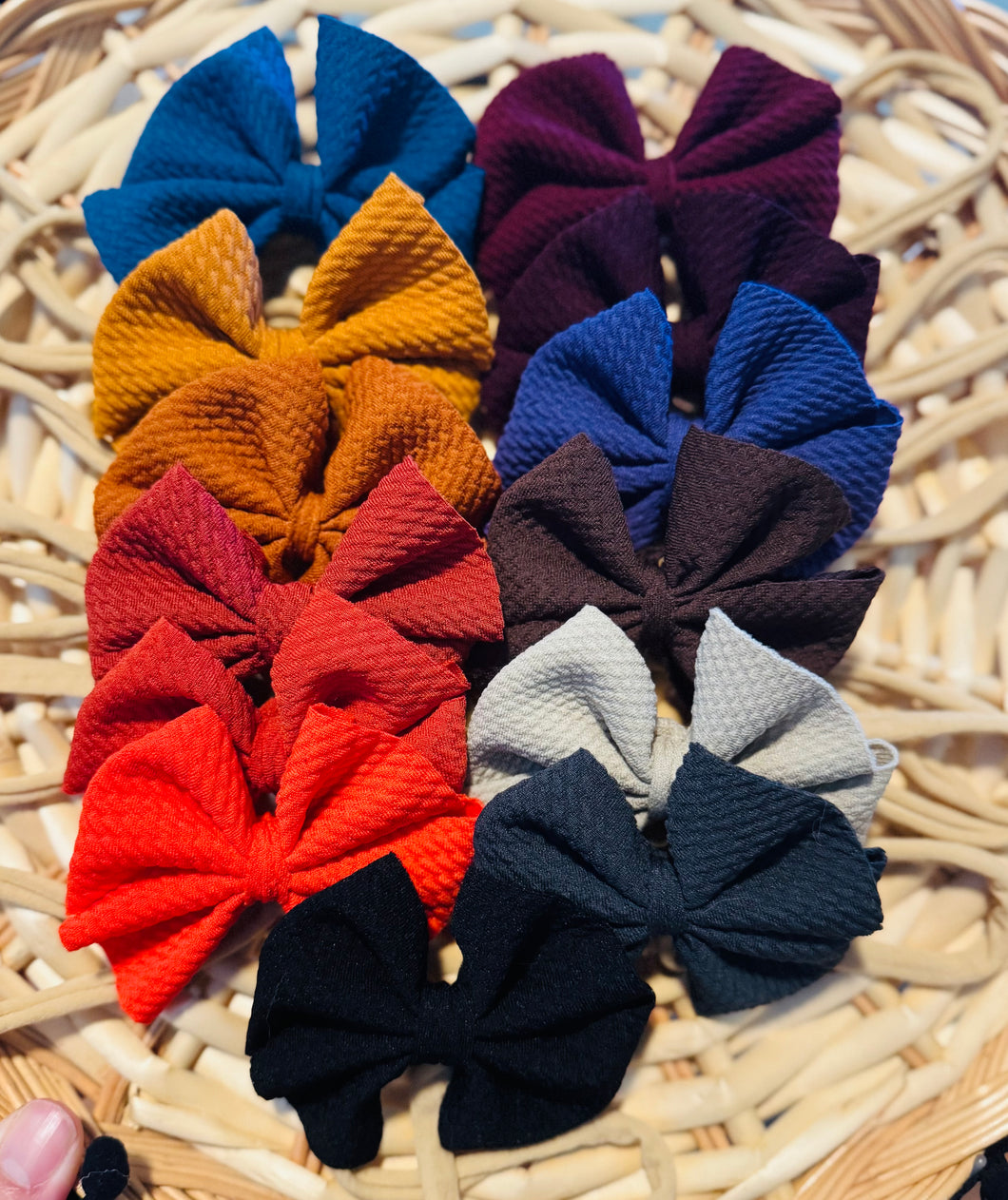 Pinwheel Bow Bundle (clips or on nylon please put in notes at checkout)