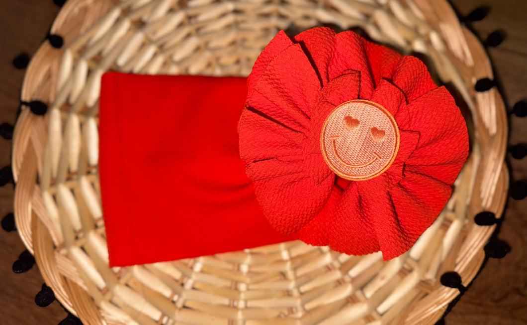 Toddle size (6M+) Smiley Shredded Headwrap