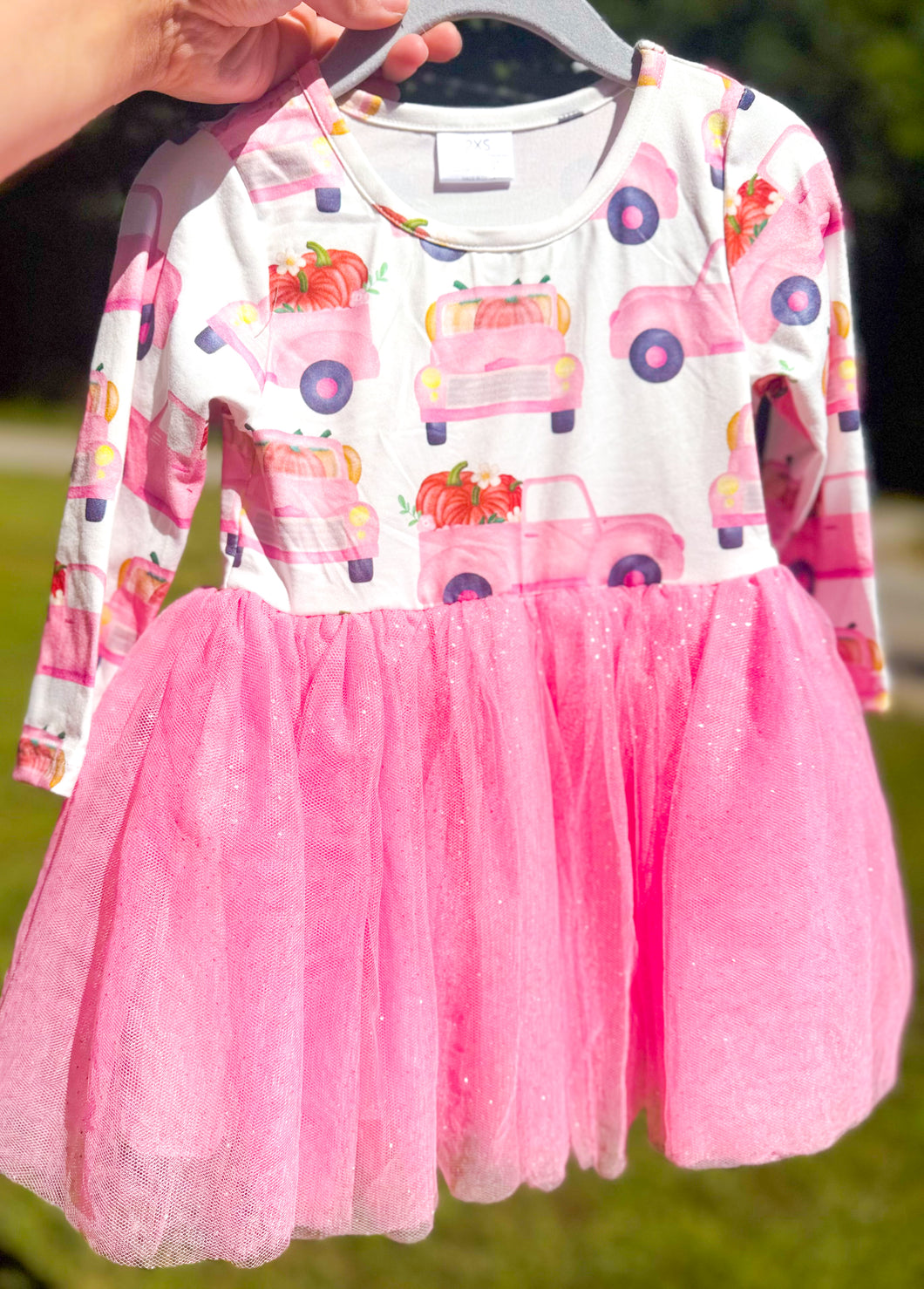Pink Fall Truck Dress